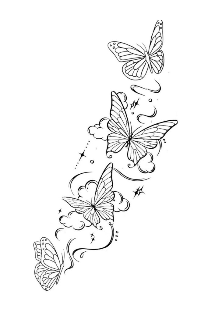 Butterfly Cloud Tattoo