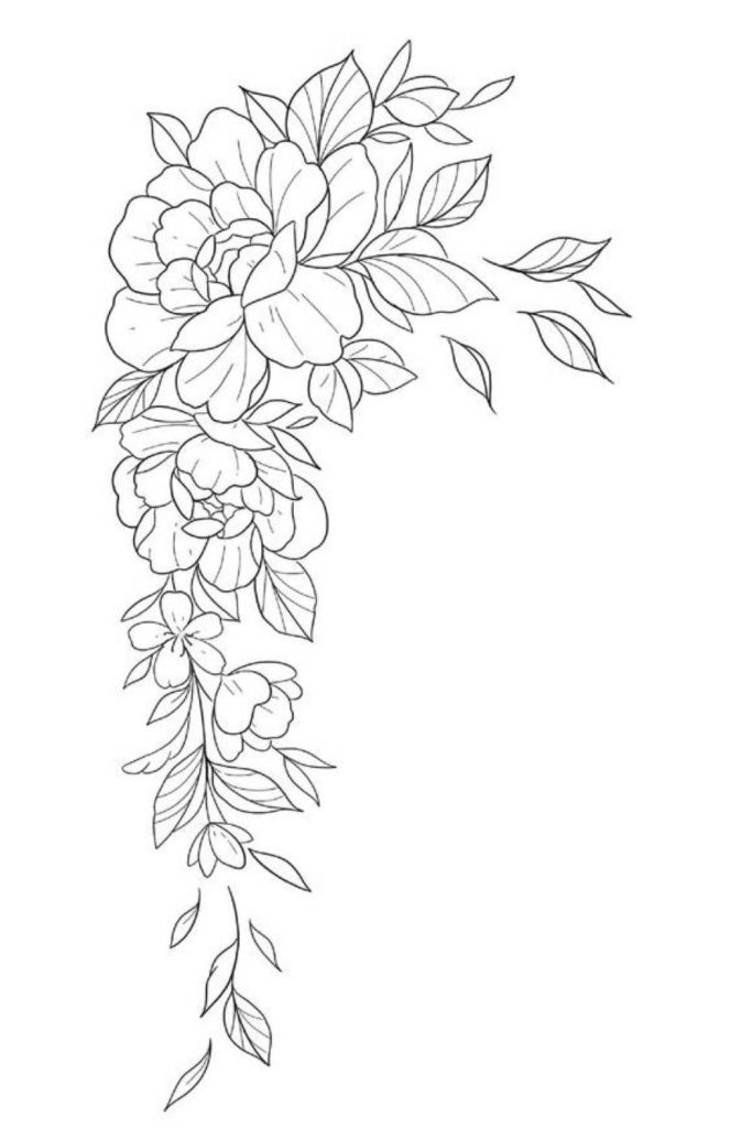 Drawing Sketches Of Flowers