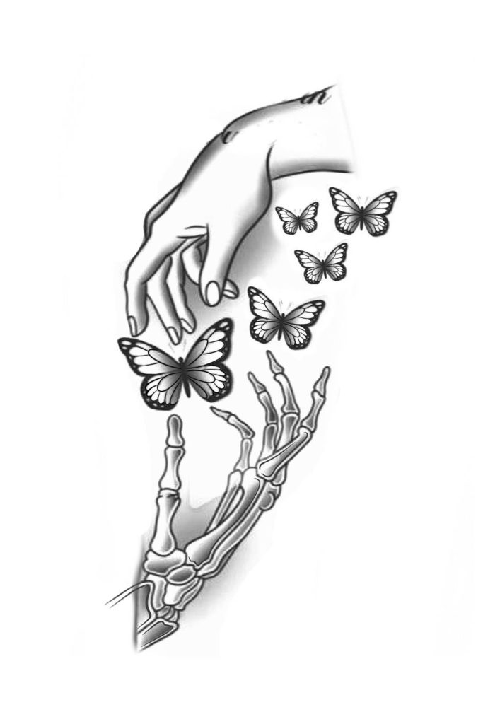 Minimal Butterfly Tattoo