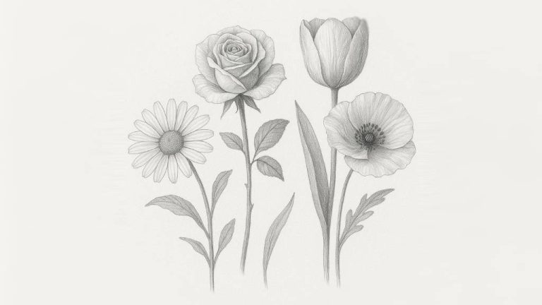 how to draw flowers