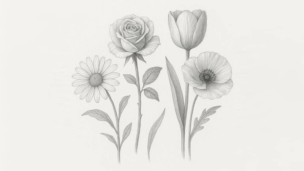 how to draw flowers